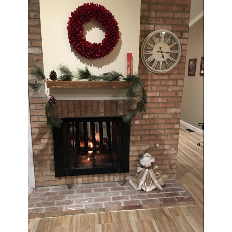 Millwood Pines Juna Floating Wood Fireplace Shelf Mantel & Reviews